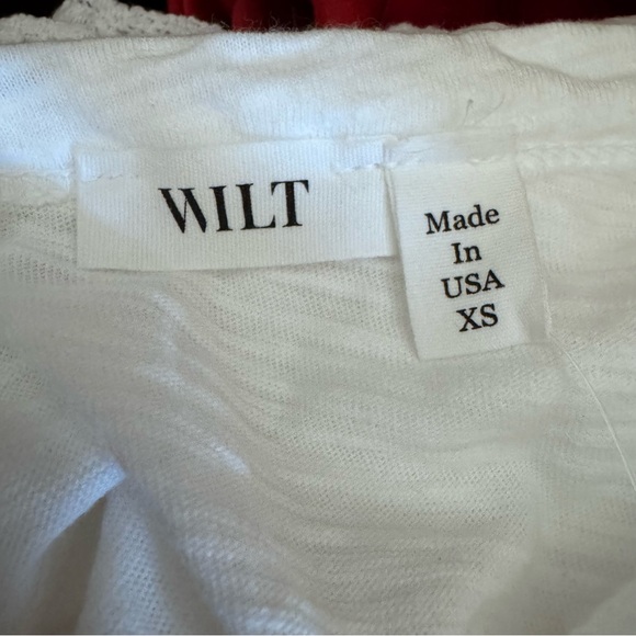 Wilt•White Lace Trim Baby Tee - Picture 4 of 4